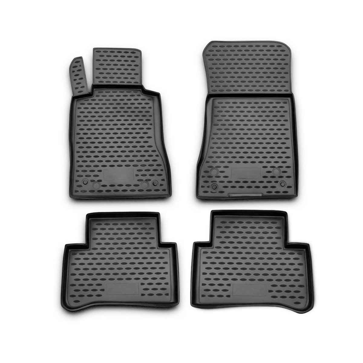 Mercedes CLS Class Floor Mats - Omac - Rubber TPE 4 Pcs - Black - 2008-2011 Mercedes CLS Class Floor Mats - Omac - Rubber TPE 4 Pcs - Black - 2008-2011